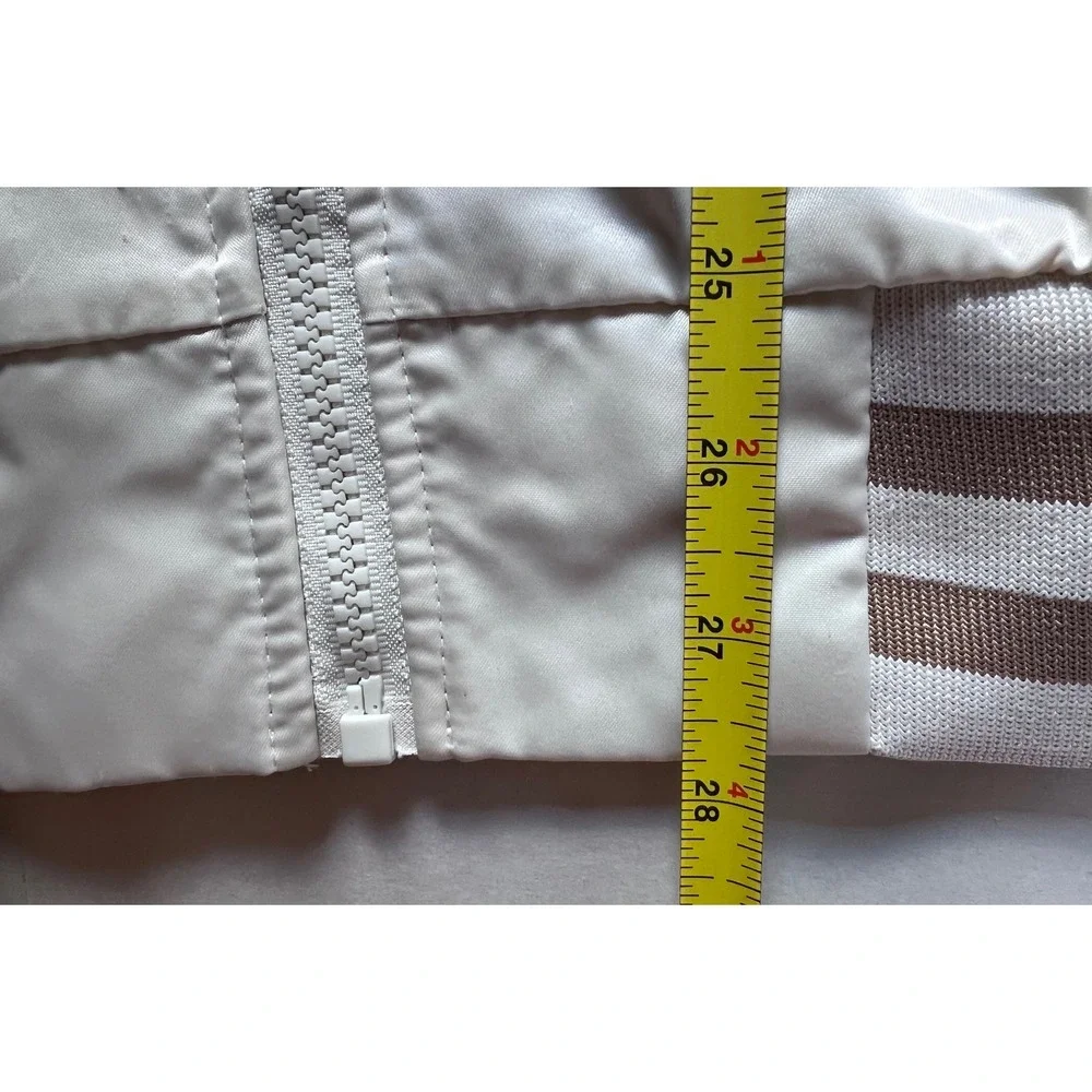 Original Deluxe Supply Mens LA Skeleton Rose Bomber Jacket Cream Medium Zip Up‎